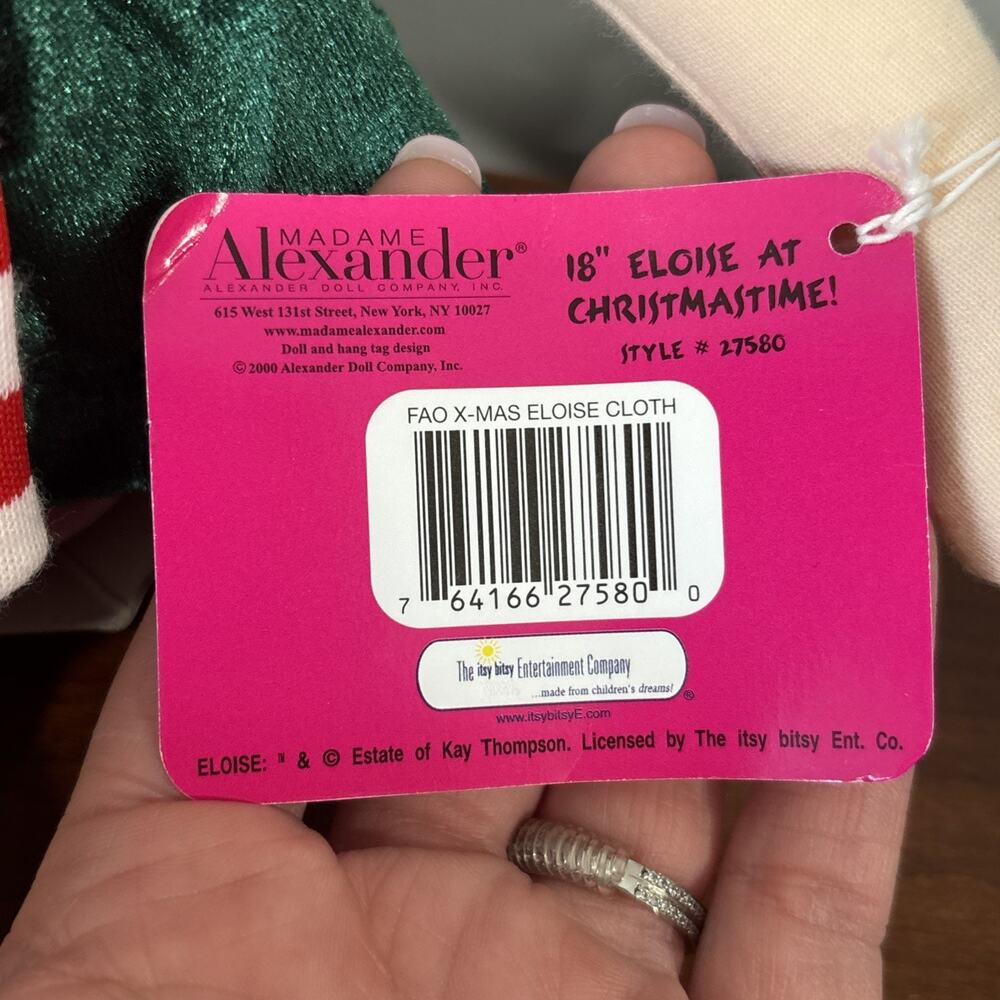 2000 Madame Alexander Eloise 18” Cloth Doll Christmas Time Holiday Rare - Picture 3 of 13